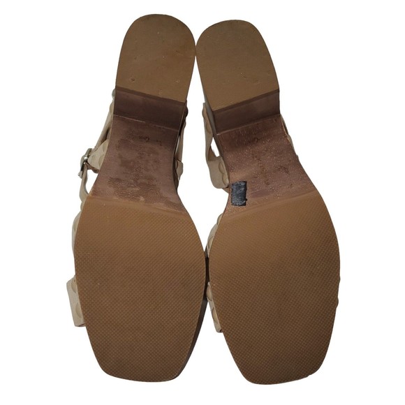 Sam Edelman Women’s Josefine Suede Tan Sandals Wooden Heel Size 6.5M - Picture 11 of 14